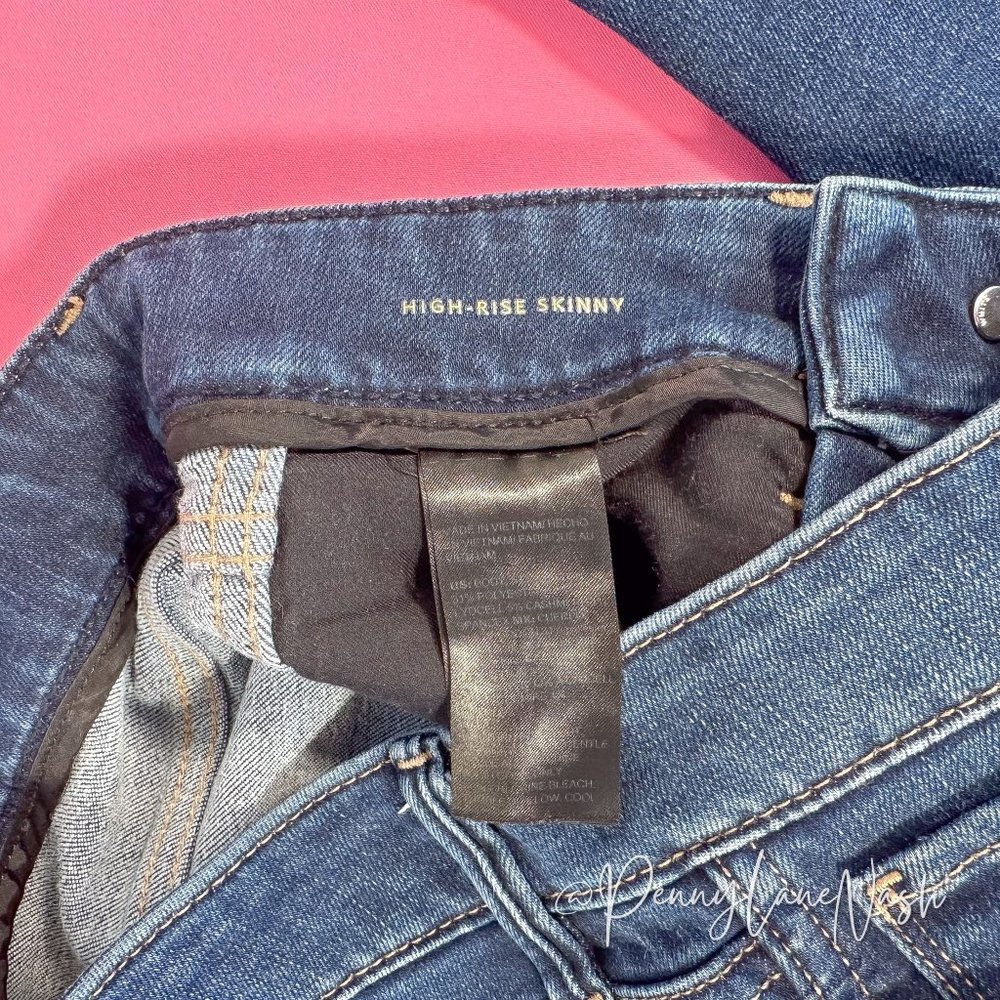 White House Black Market Petite High-Rise Cashmere Denim Skinny Jeans - Picture 8 of 11